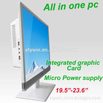 DIY All in one pc ,built-in 19.5 LED monitor w/o integrated graphic card desktop computer ,pc all in one